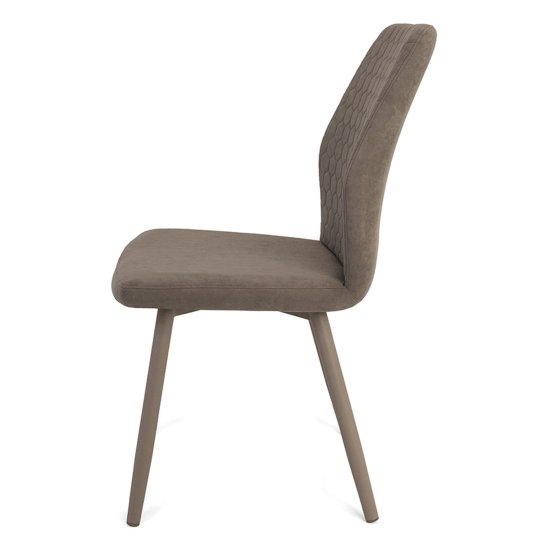 Стул металлический мягкий бежевый из велюра (арт 13807) Фото 4