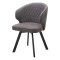 Стул кухонный на металлокаркасе серый из велюра (арт 30765)