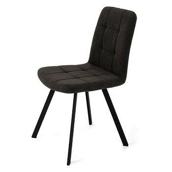 Стул на металлическом каркасе мягкий коричневый велюровый (арт 18707) - Фото 2