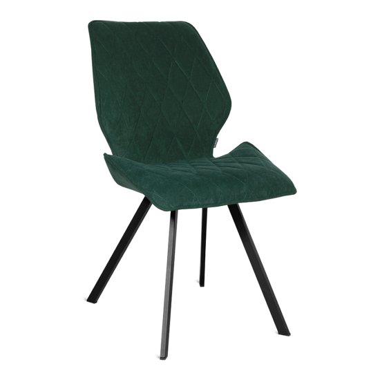 Стул металлический мягкий зеленый из бархата (арт 15071) Фото 1