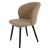 Стул ножки черные с мягким сидением бежевый из велюра (арт 22358)