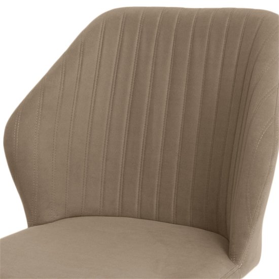 Стул на металлическом каркасе мягкий из велюра (арт 35384) Фото 6