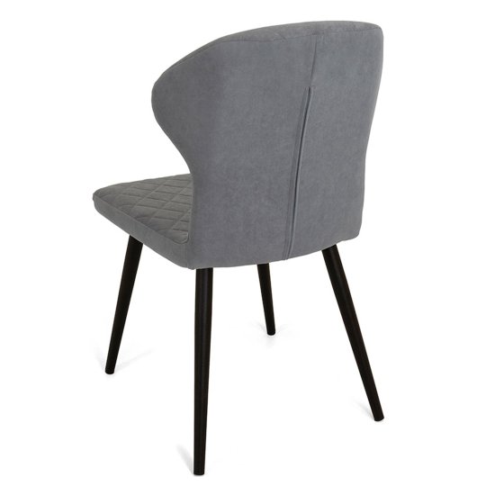 Стул мягкий серый с обивкой из велюра (арт 19313) Фото 5