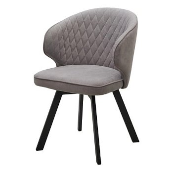 Стул с черными ножками с мягкой обивкой из велюра (арт 30769) - Фото 2