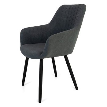 Стул с мягким сидением серый в современном стиле (арт 22113) - Фото 2