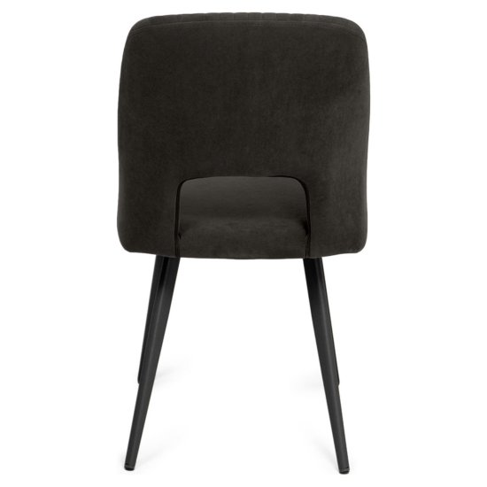 Стул мягкий коричневый из велюра современный (арт 35320) Фото 6