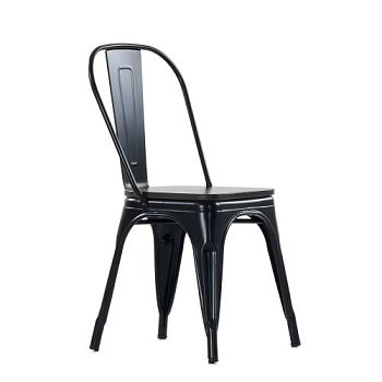 Стул дизайнерский на металлическом каркасе черный tolix (арт 6766) - Фото 2