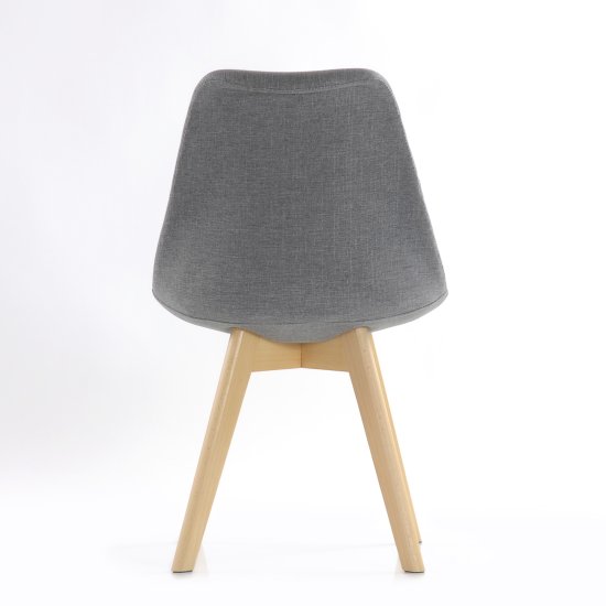 Стул обеденный мягкий серый современный (арт 6342) Фото 4