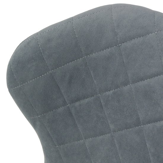 Стул полубарный мягкий серый велюровый (арт 32897) Фото 4