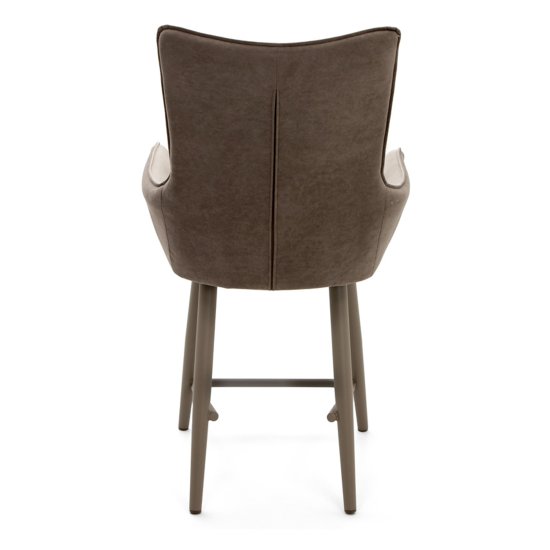 Стул полубарный на металлокаркасе мягкий с подлокотниками (арт 30951) Фото 6