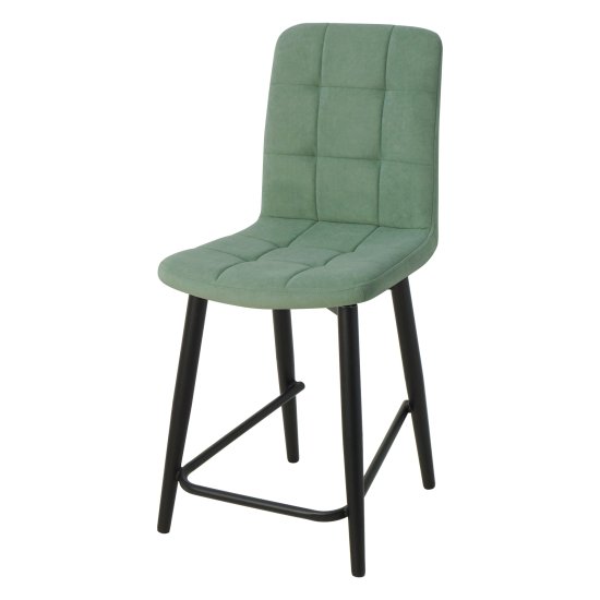 Стул барный на металлокаркасе зеленый современный (арт 18767) Фото 1