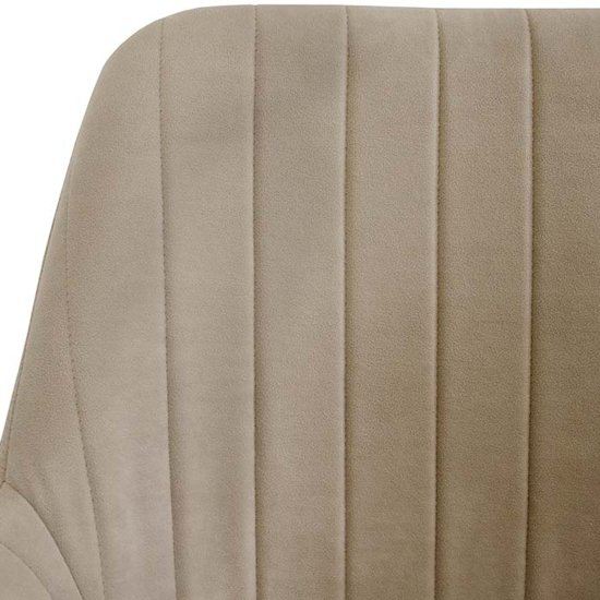 Стул с черными ножками мягкий бежевый велюровый (арт 22226) Фото 6