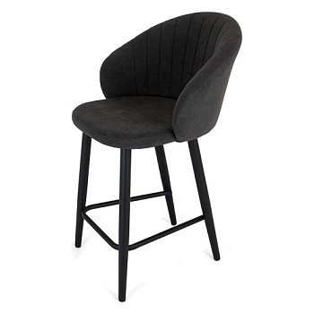 Полубарный стул мягкий с обивкой из велюра (арт 25394) - Фото 2