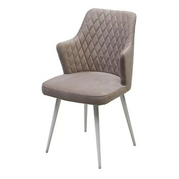 Стул мягкий слоновая кость с обивкой из велюра (арт 33544) - Фото 2