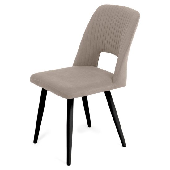 Стул с мягким сидением бежевый велюровый (арт 19802) Фото 3