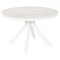 Стол кухонный круглый с керамическим покрытием белый (арт 35173)