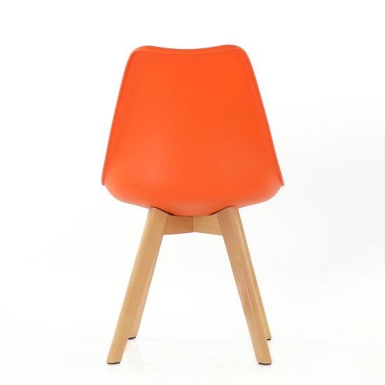 Стул дизайнерский мягкий оранжевый eames (арт 5481) Фото 3