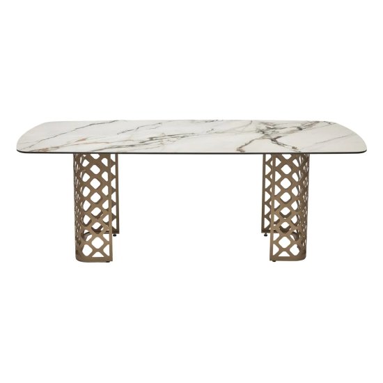 Стол прямоугольный керамический под камень (арт 31780) Фото 4