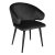 Стул на металлическом каркасе черный с обивкой из бархата (арт 32975)
