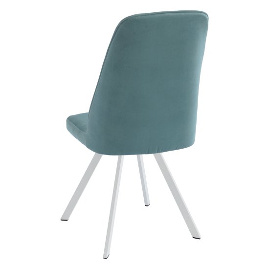 Стул обеденный на металлокаркасе голубой (арт 14928) Фото 2