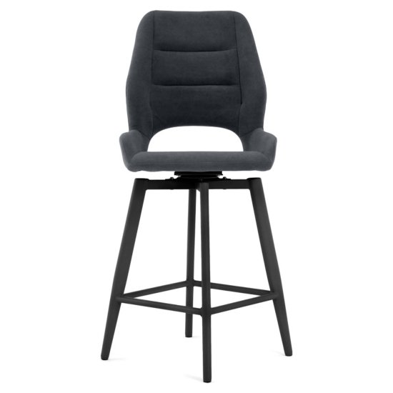 Полубарный стул на металлокаркасе мягкий серый (арт 35538) Фото 7