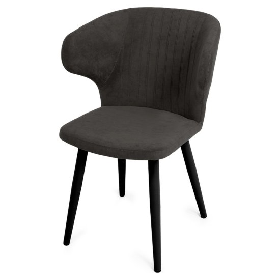 Стул кухонный коричневый из велюра (арт 25874) Фото 5