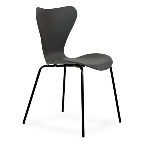 Стул обеденный с металлическими ножками серый пластмассовый (арт 31592) Фото 1