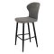 Стул барный мягкий серый велюровый (арт 19742)