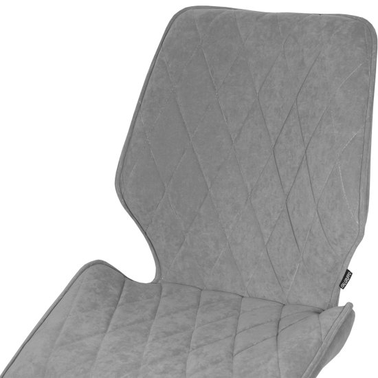 Стул на металлокаркасе мягкий серый современный (арт 15073) Фото 3