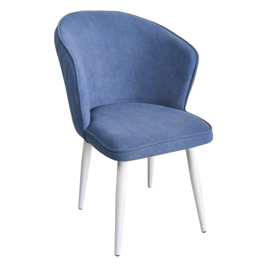 Стул на металлокаркасе с мягкой обивкой синий (арт 31742) Фото 1
