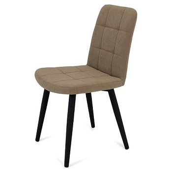 Стул с черными ножками мягкий из велюра (арт 18438) - Фото 2