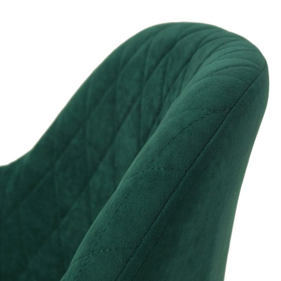 Стул барный высокий мягкий зеленый из велюра (арт 27116) Фото 6