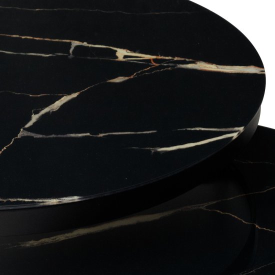 Журнальный стол дизайнерский круглый черный (арт 15001) Фото 3