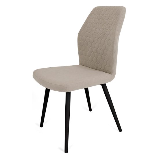 Стул кухонный бежевый из велюра (арт 19948) Фото 1