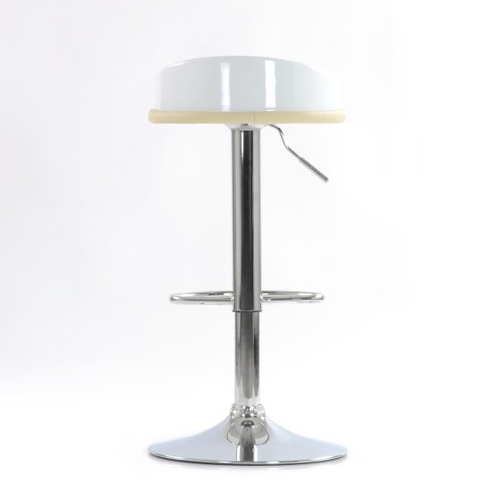 Барный стул мягкий кремовый регулируемый (арт 6512) Фото 4