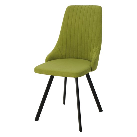 Стул на металлокаркасе зеленый из велюра (арт 22920) Фото 1