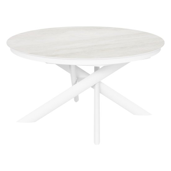 Стол обеденный раскладной круглый керамический современный (арт 35097) Фото 1