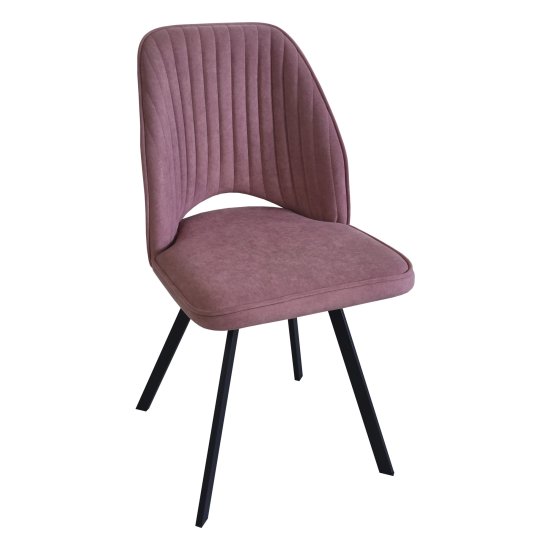 Стул с черными ножками из велюра современный (арт 31976) Фото 2
