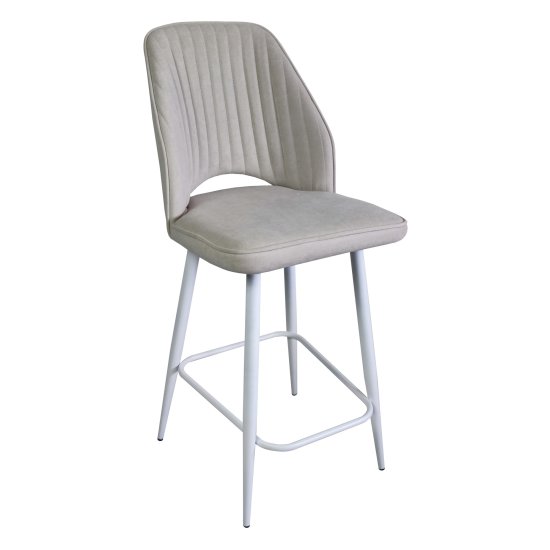 Стул полубарный мягкий кремовый (арт 31977) Фото 1