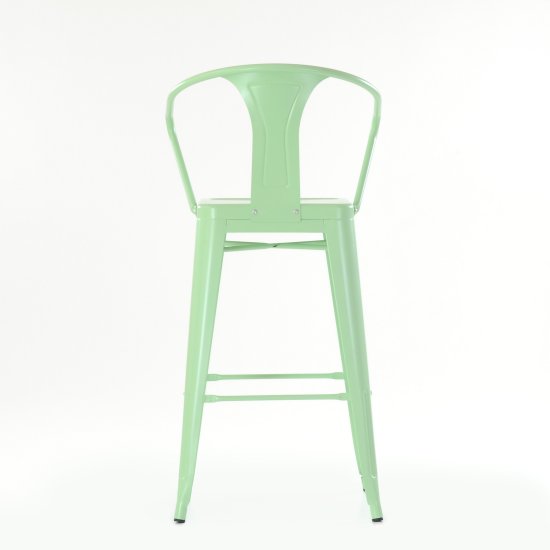 Барный стул дизайнерский зеленый tolix (арт 6713) Фото 4