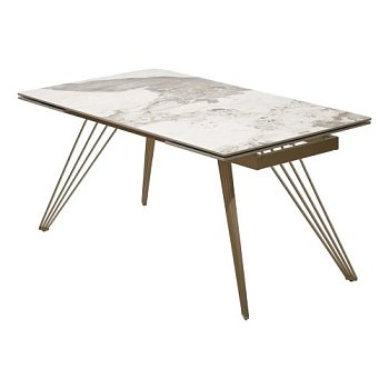 Стол дизайнерский раздвижной с керамическим покрытием (арт 32341) - Фото 2