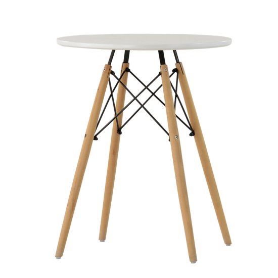 Стол кухонный дизайнерский круглый белый D-60 см eames (арт 16405) Фото 1
