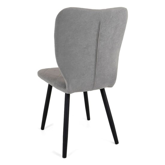 Стул с мягким сидением серый из велюра (арт 23491) Фото 5