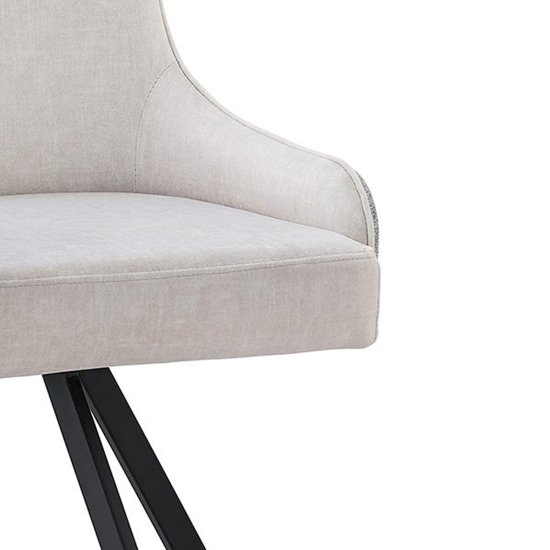 Стул интерьерный мягкий слоновая кость (арт 27241) Фото 6