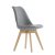 Стул обеденный мягкий серый современный (арт 6342)