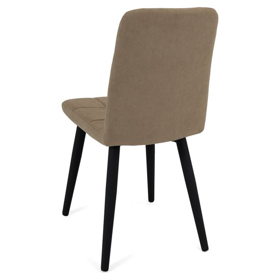 Стул с черными ножками мягкий из велюра (арт 18438) Фото 5