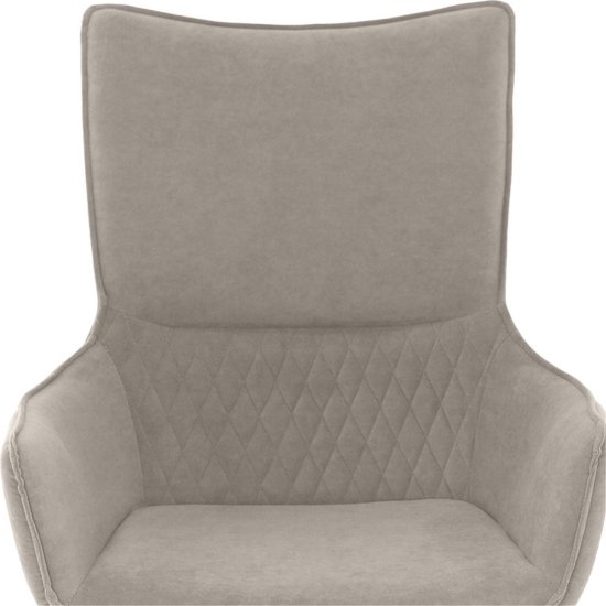 Стул барный мягкий с подлокотниками бежевый современный (арт 35563) Фото 8