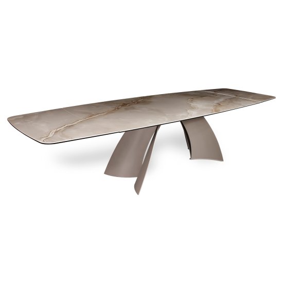 Стол обеденный раздвижной прямоугольный из керамогранита (арт 35660) Фото 2