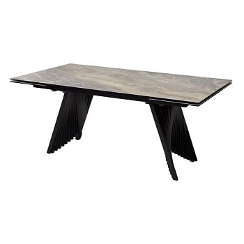 Стол раздвижной из керамогранита под мрамор 180 см (арт 16722) - Фото 2