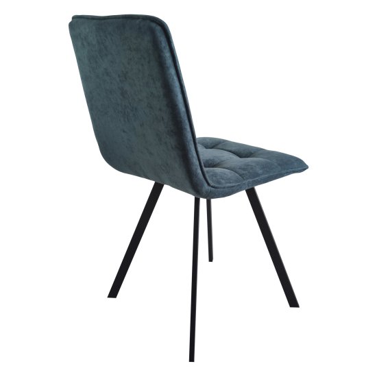 Стул на металлокаркасе с мягкой обивкой голубой (арт 28823) Фото 2